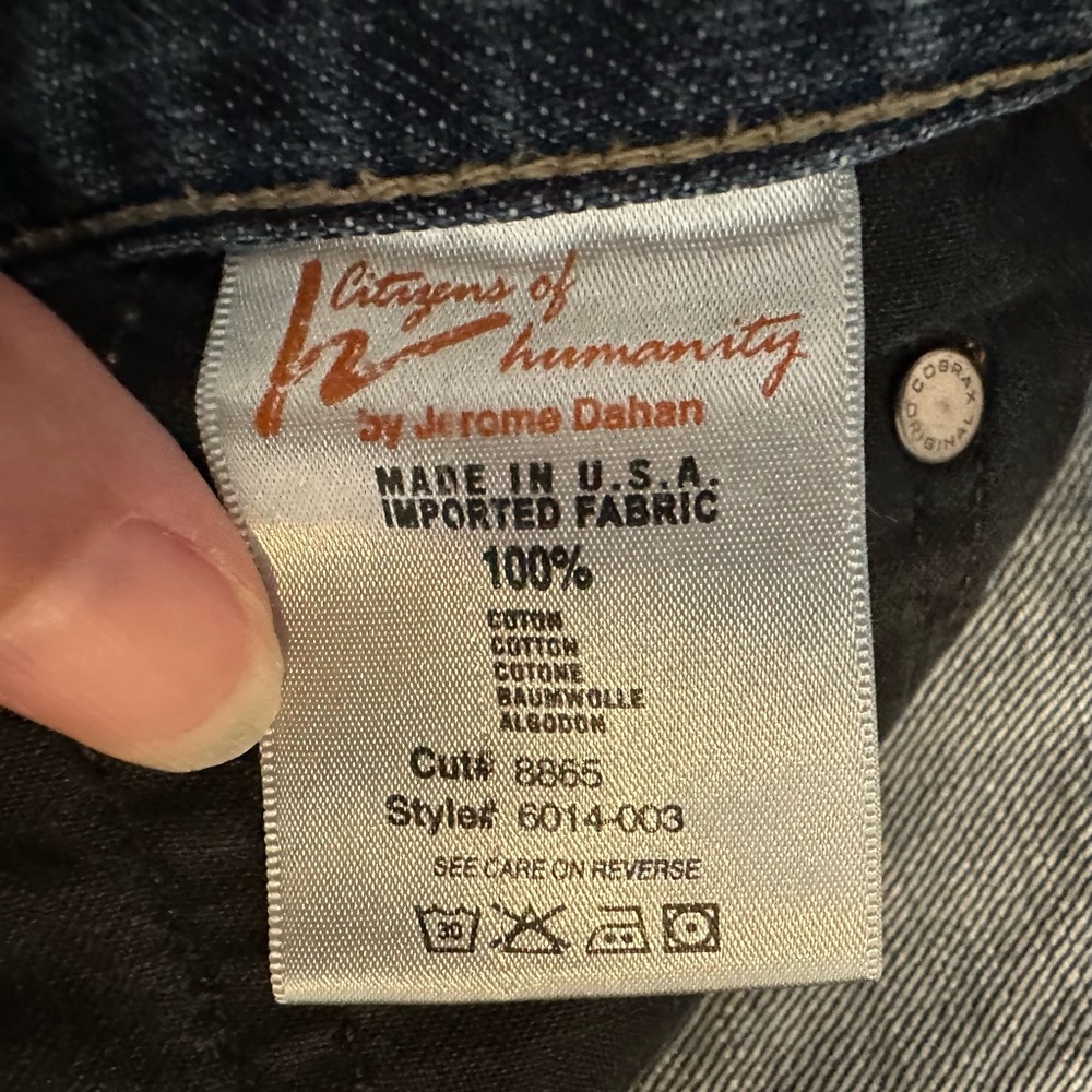 Citizens Of Humanity Evans Jeans Selvedge Denim Mens Size 30x30 Blue 6014-003 - Picture 6 of 12